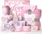 Mother's Day Gift, Luxury Self Care Spa Set with Blanket, Soap, Scented Candle, Bath Boob,Tumbler Gift Basket for Mom Wife Sister Her Friends
